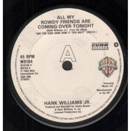 Williams Jr, Hank: All My Rowdy Friends Are Coming Over: Great Tailgate Songs { CD }