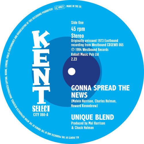 Unique Blend / Tilmon, a.C. & the Detroit Emeralds: Gonna Spread The News / That's All I Got - 7-INCH SINGLE