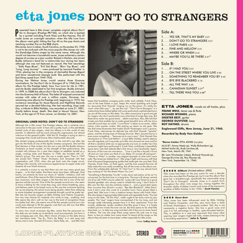 Etta Jones: Don't Go To Strangers - 180-Gram Pink Colored Vinyl / RECORD
