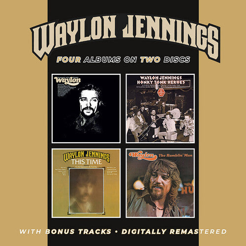 Waylon Jennings: Lonesome, On'ry & Mean / Honky Tonk Heroes / This Time / The Ramblin' Man + Bonus Tracks { CD }