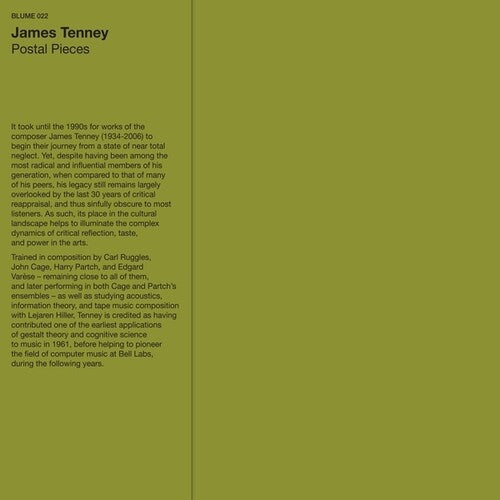 James Tenney: Postal Pieces / RECORD