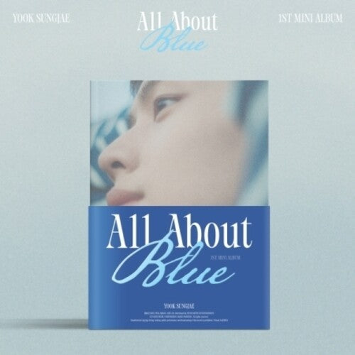 Yook Sungjae: All About Blue - incl. 180pg Photobook, Book Cover, 2 Photocards, Postcard, Sticker, Clear Bookmark + Swatch Card - CD