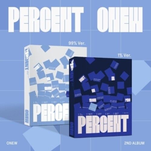 Onew: Percent - Photobook Version - Random Cover - incl. Photobook, Photocard, Standing Postcard, Eight Codes Card, Folded Poster, 4-Cut Photo, Sticker Pack + Hidden Sticker - CD