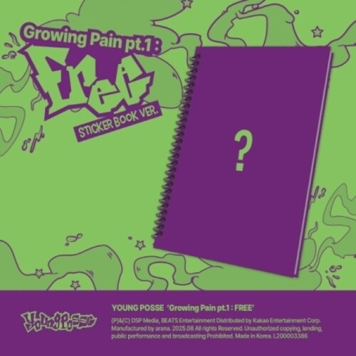 Young Posse: Growing Pain Pt.1 : Free - Sticker Book Version - incl. Photobook, Meme Sticker, 2 Photocards, Scratch Card, Envelope + Folded Poster - CD