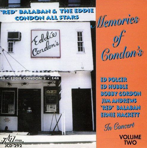 Red Balaban: Memories Of Condon's - In Concert, Vol. 2 - CD
