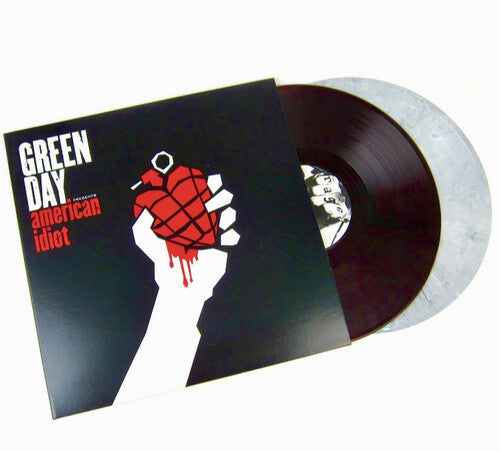 Green Day: American Idiot - Limited Colored Vinyl with LP1 pressed on Red with Black swirl & LP2 pressed on White with Black swirl / RECORD