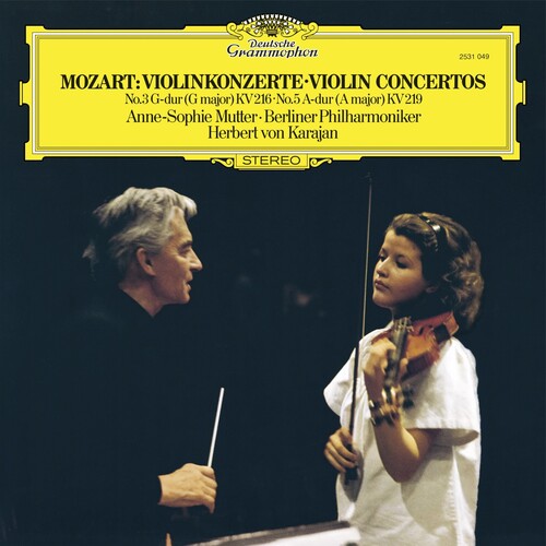 Anne-Sophie Mutter: Mozart: Violin Concertos Nos. 3 & 5 - Black Vinyl / RECORD